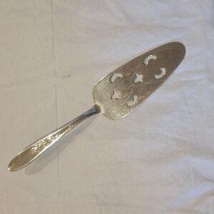 Utica Cutlery‎ Co. Vtg Stainless Steel Silver Cake Pie Server Etched Handle